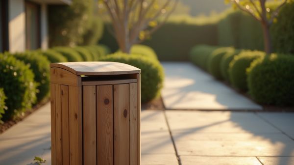 Aménager votre extérieur avec une poubelle en bois design
